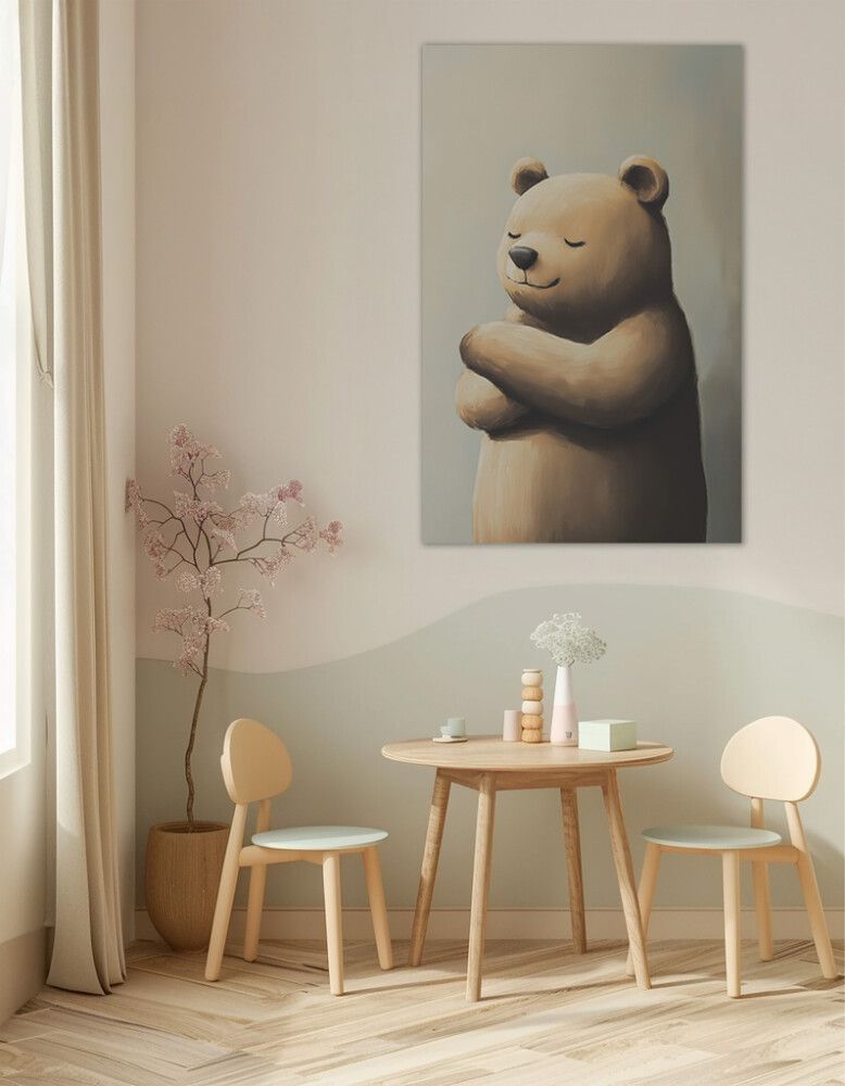 Hljóðvistarmynd björn lokuð augu 800x1220x20 mm InEx