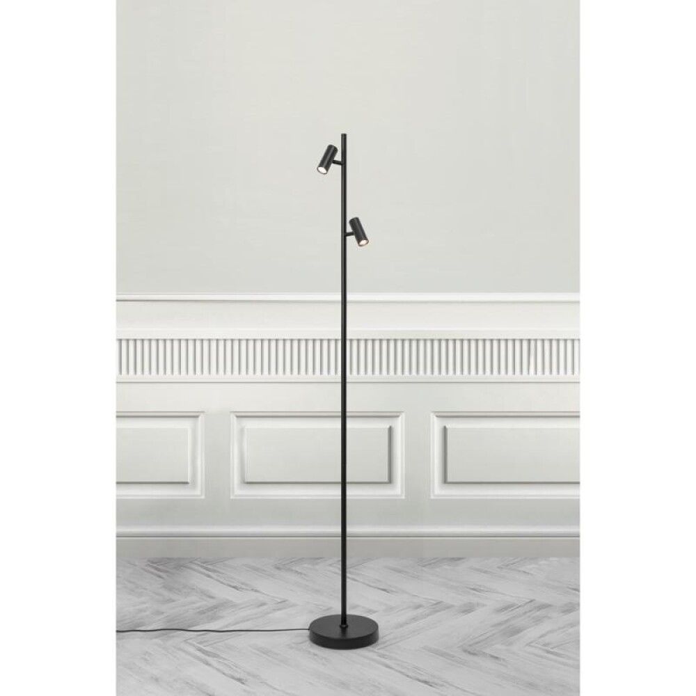 Gólflampi LED Omari svartur 141 cm