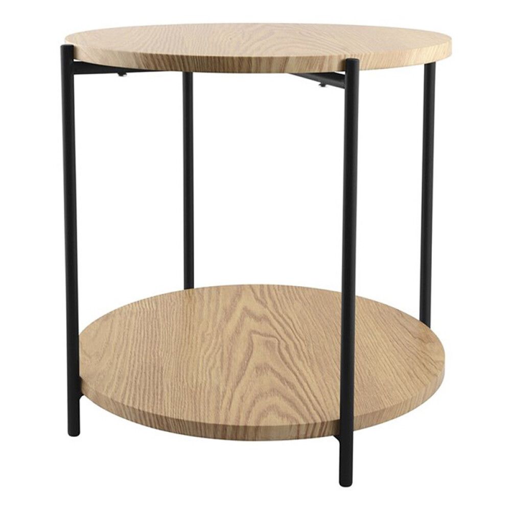 Hliðarborð með hillu Ø55cm