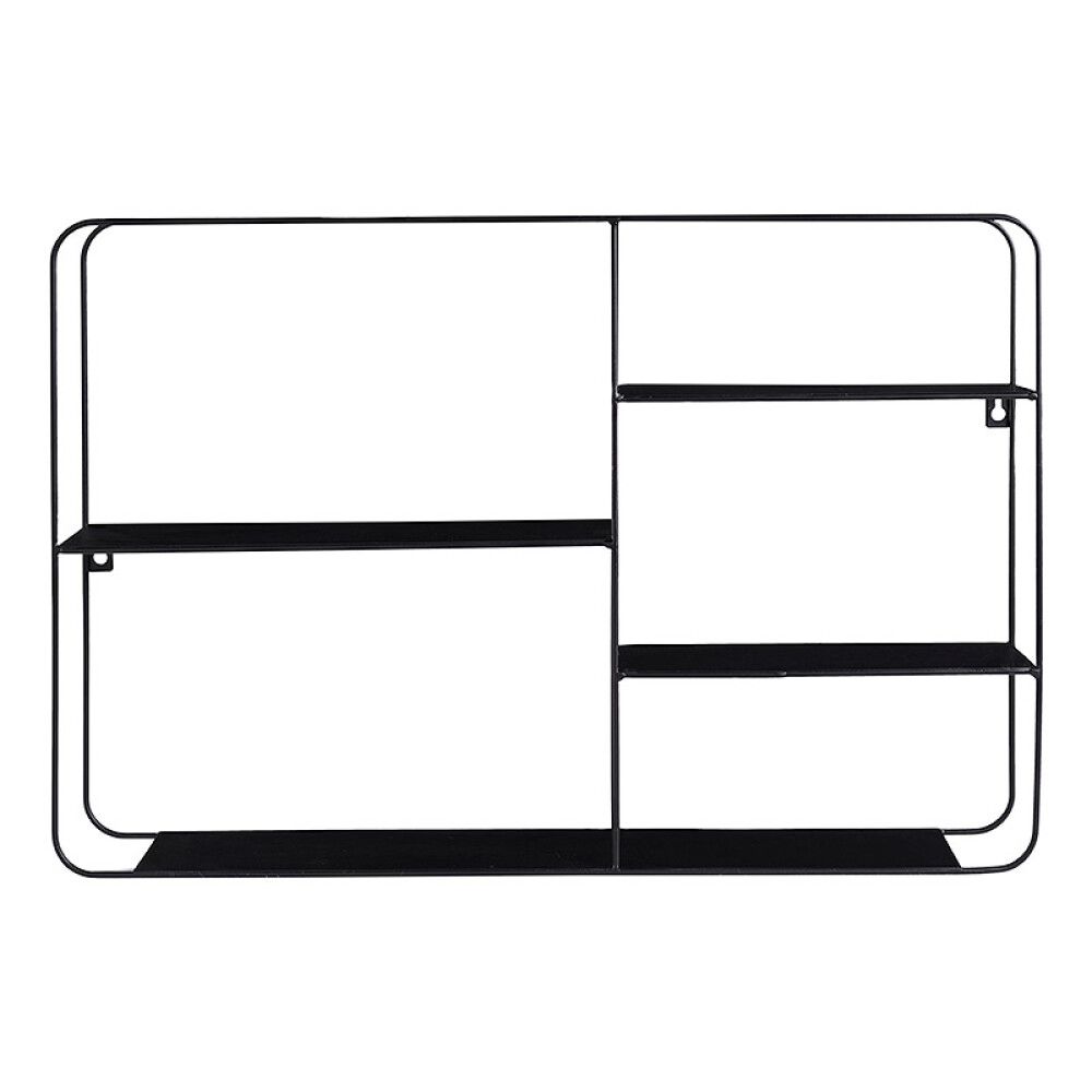 Vegghilla 57x40x10cm svört málmur