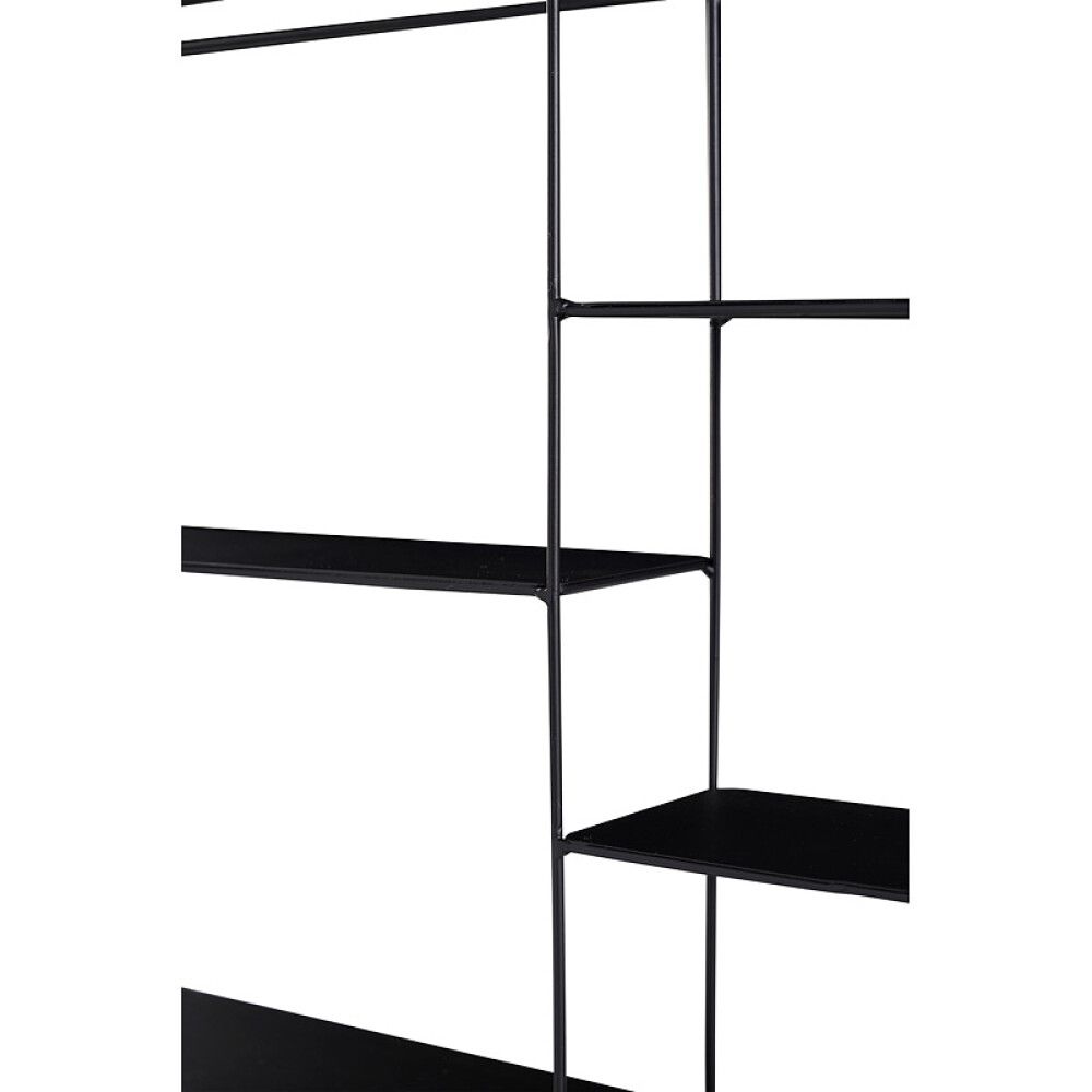 Vegghilla 57x40x10cm svört málmur