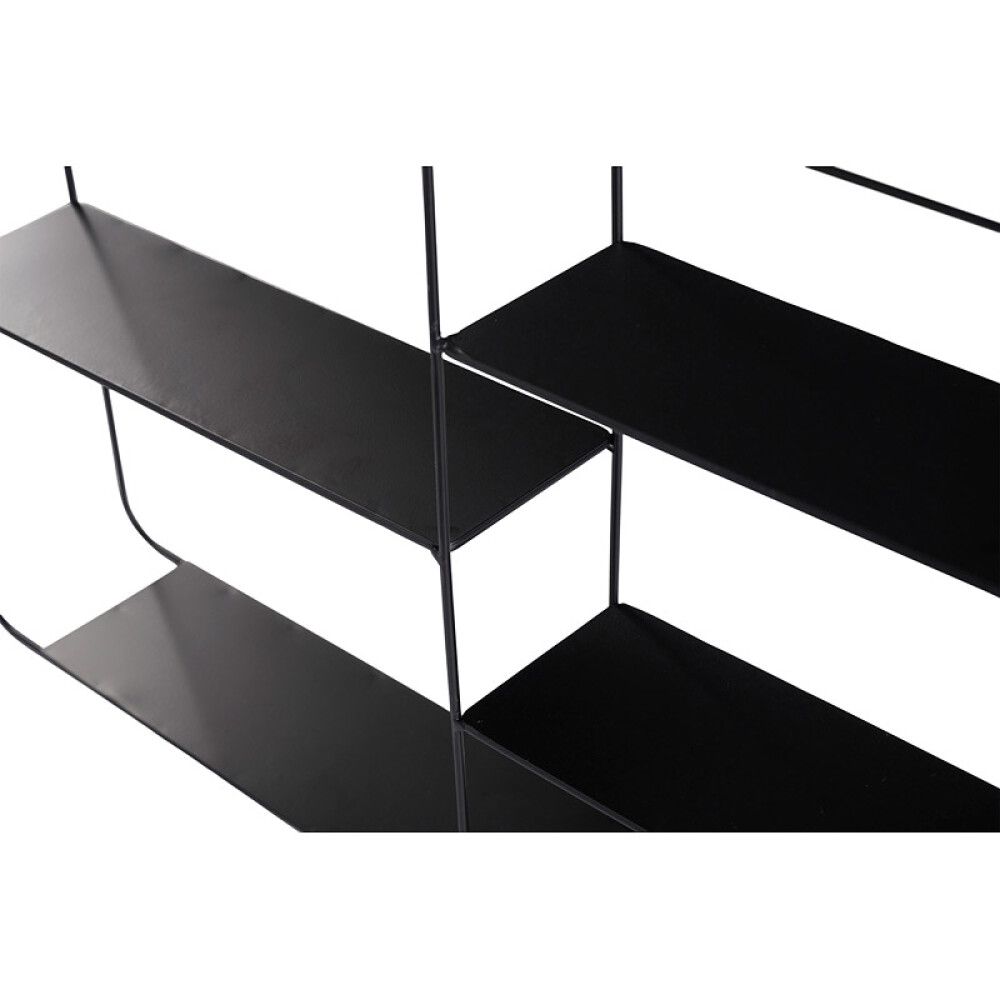 Vegghilla 57x40x10cm svört málmur