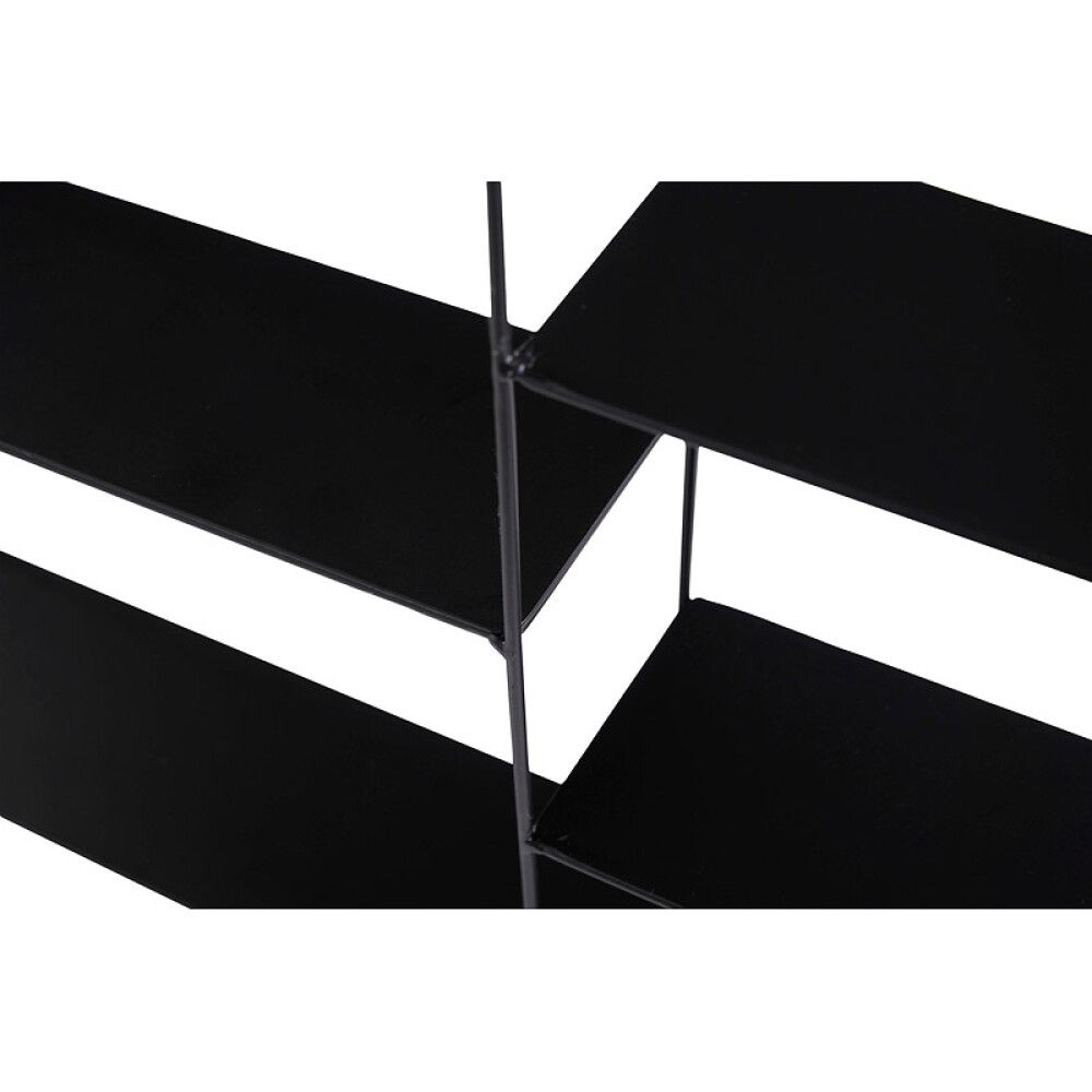 Vegghilla 57x40x10cm svört málmur