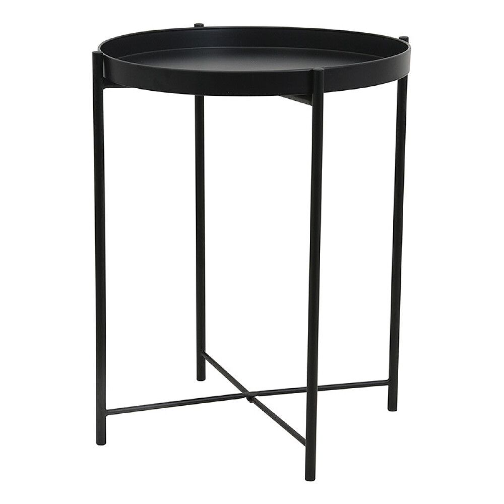 Hliðarborð Ø38cm svart