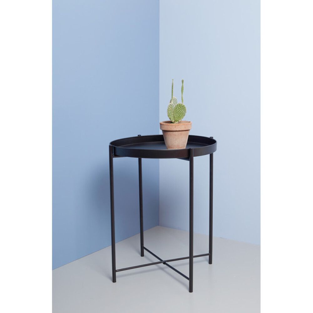 Hliðarborð Ø38cm svart