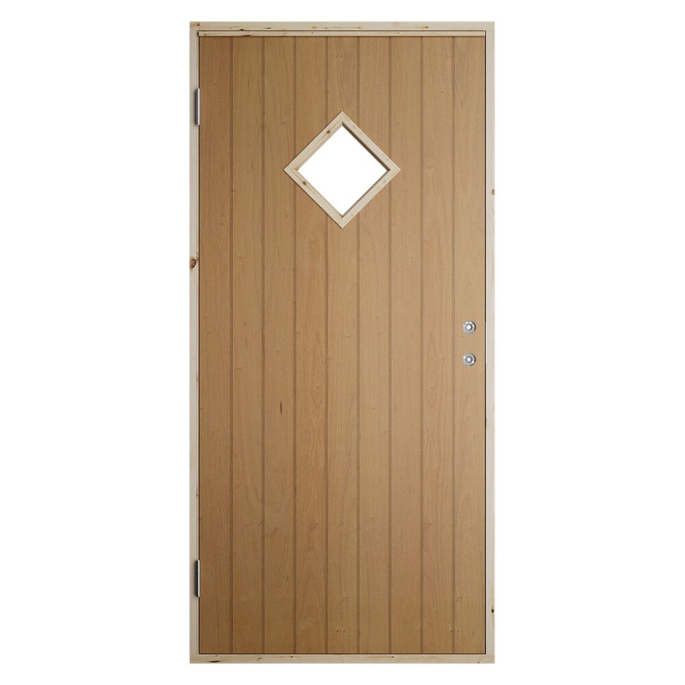 Útihurð fyrir kaldrými V/út m/glugga 1878x888 mm ómeðhöndluð