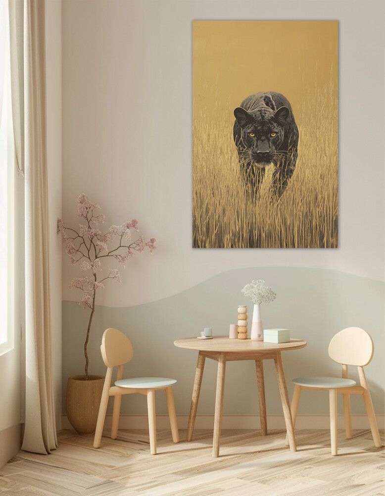 Hljóðvistarmynd pardusdýr 800x1220x20 mm InEx