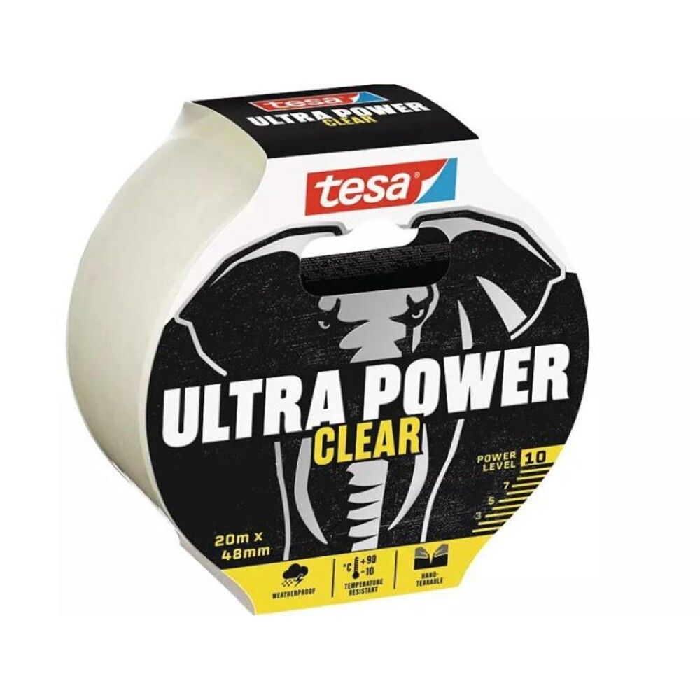 Viðgerðarlímband Tesa Ultra Power Clear 48mm x 20m