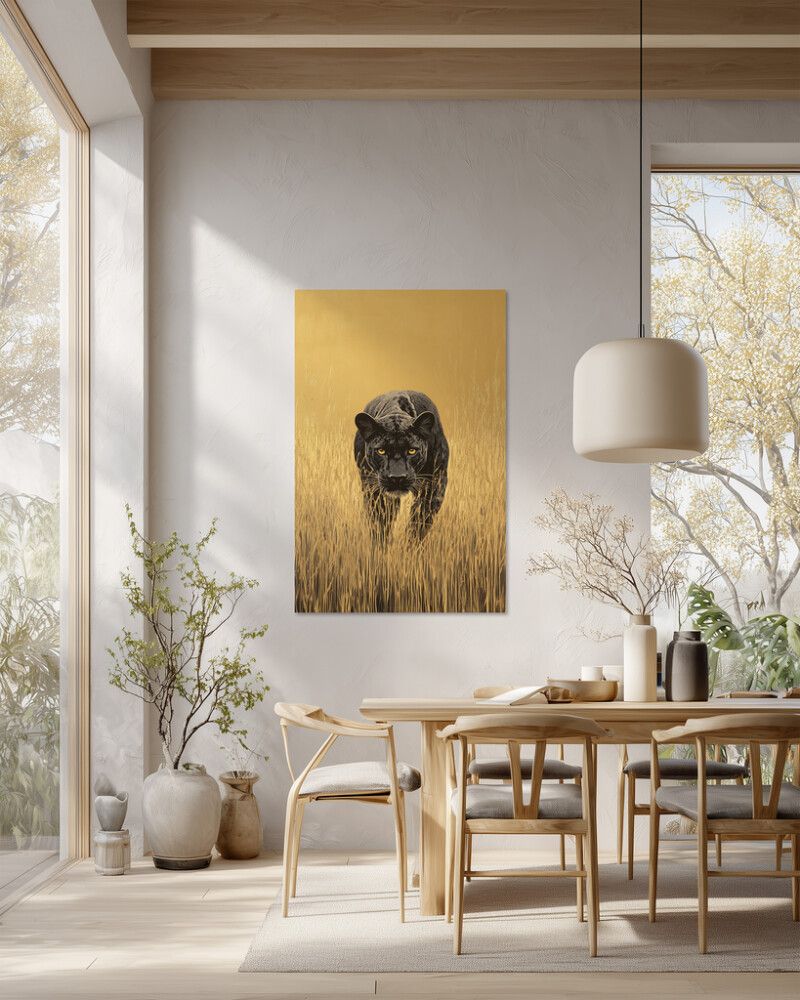 Hljóðvistarmynd pardusdýr 800x1220x20 mm InEx