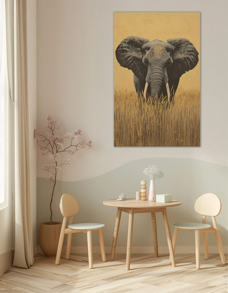 Hljóðvistarmynd fíll 800x1220x20 mm InEx