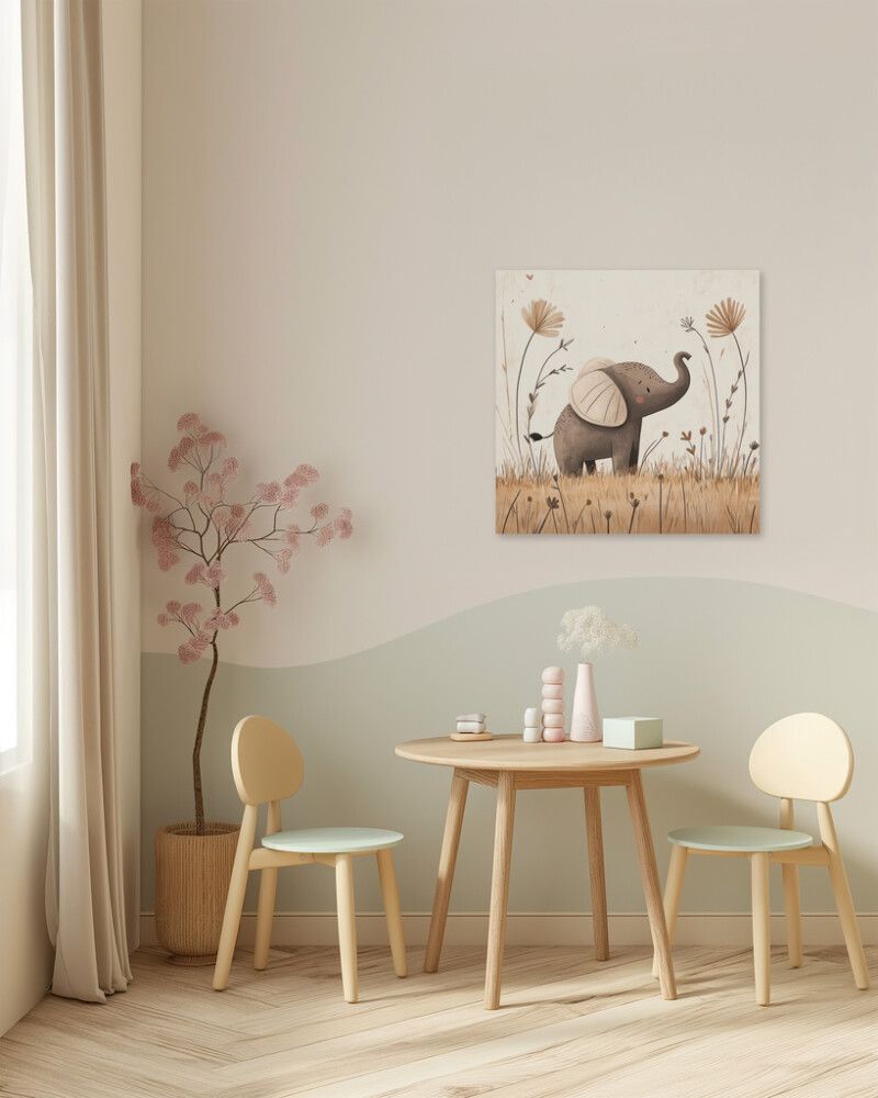 Hljóðvistarmynd fíll 600x600x20 mm InEx