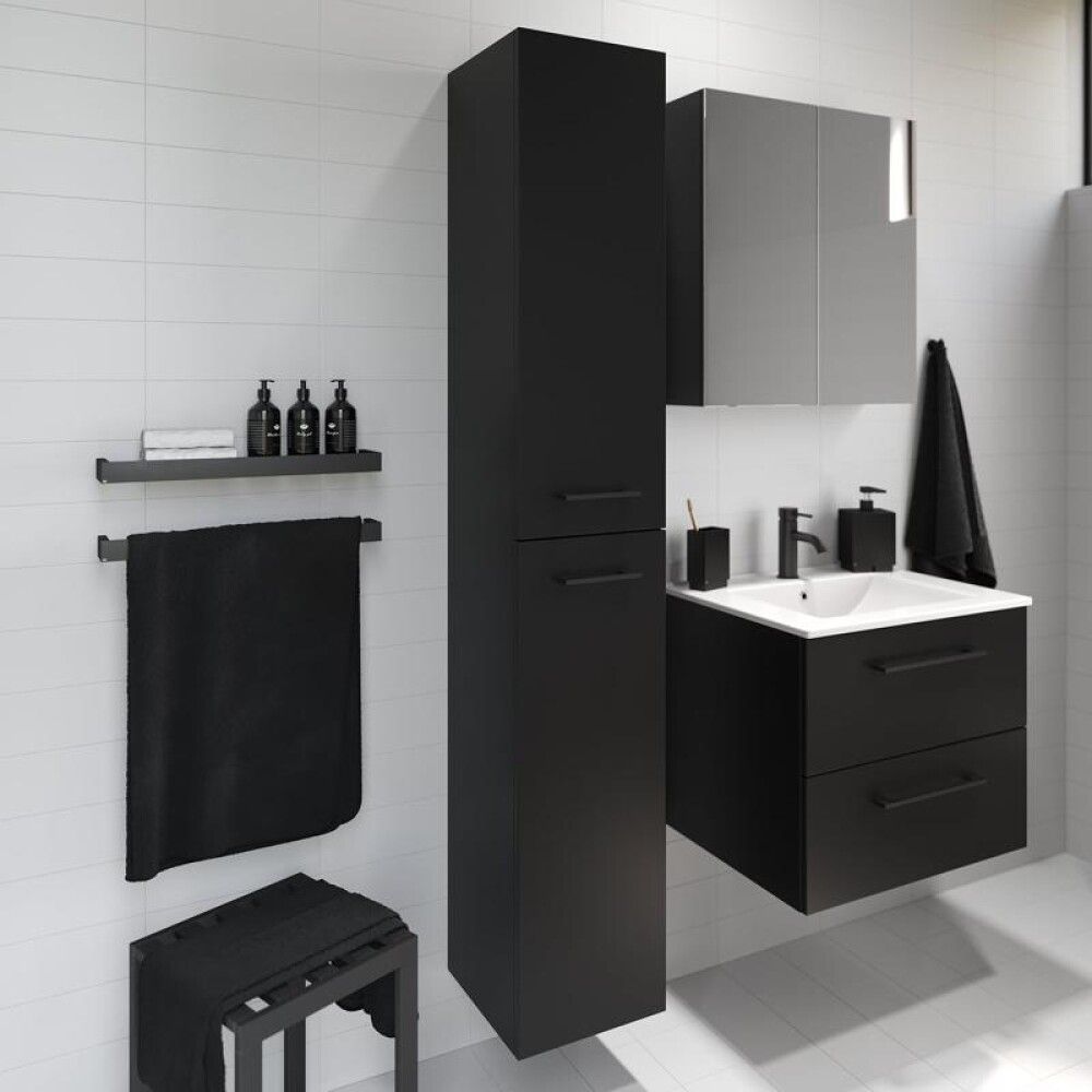 Háskápur 30x32x174cm Camden matt svartur