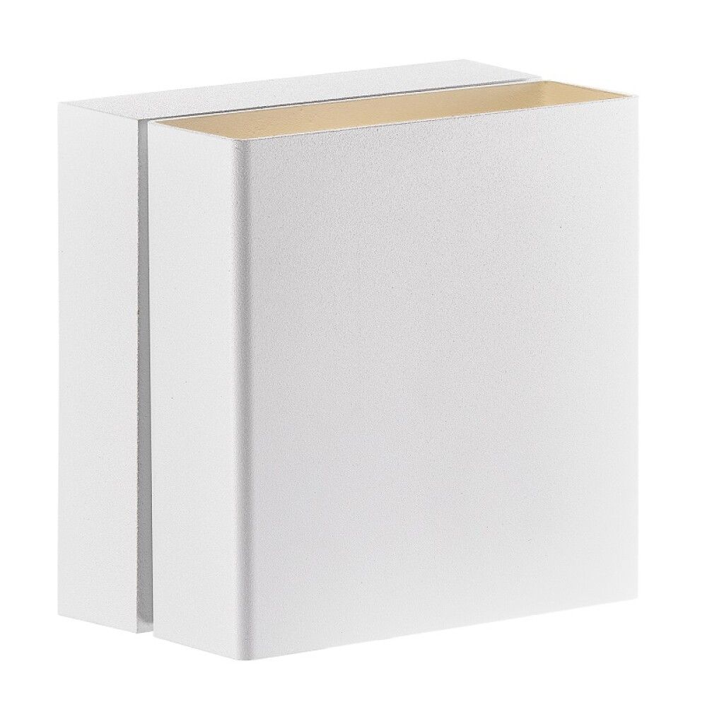 Veggljós LED Turn hvítt 15x15 cm