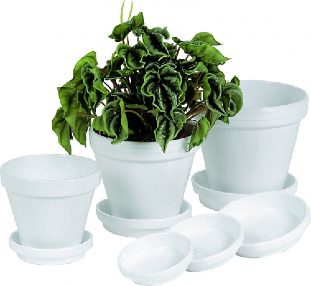 Blómapottur hvítur Ø22cm Scan-Pot