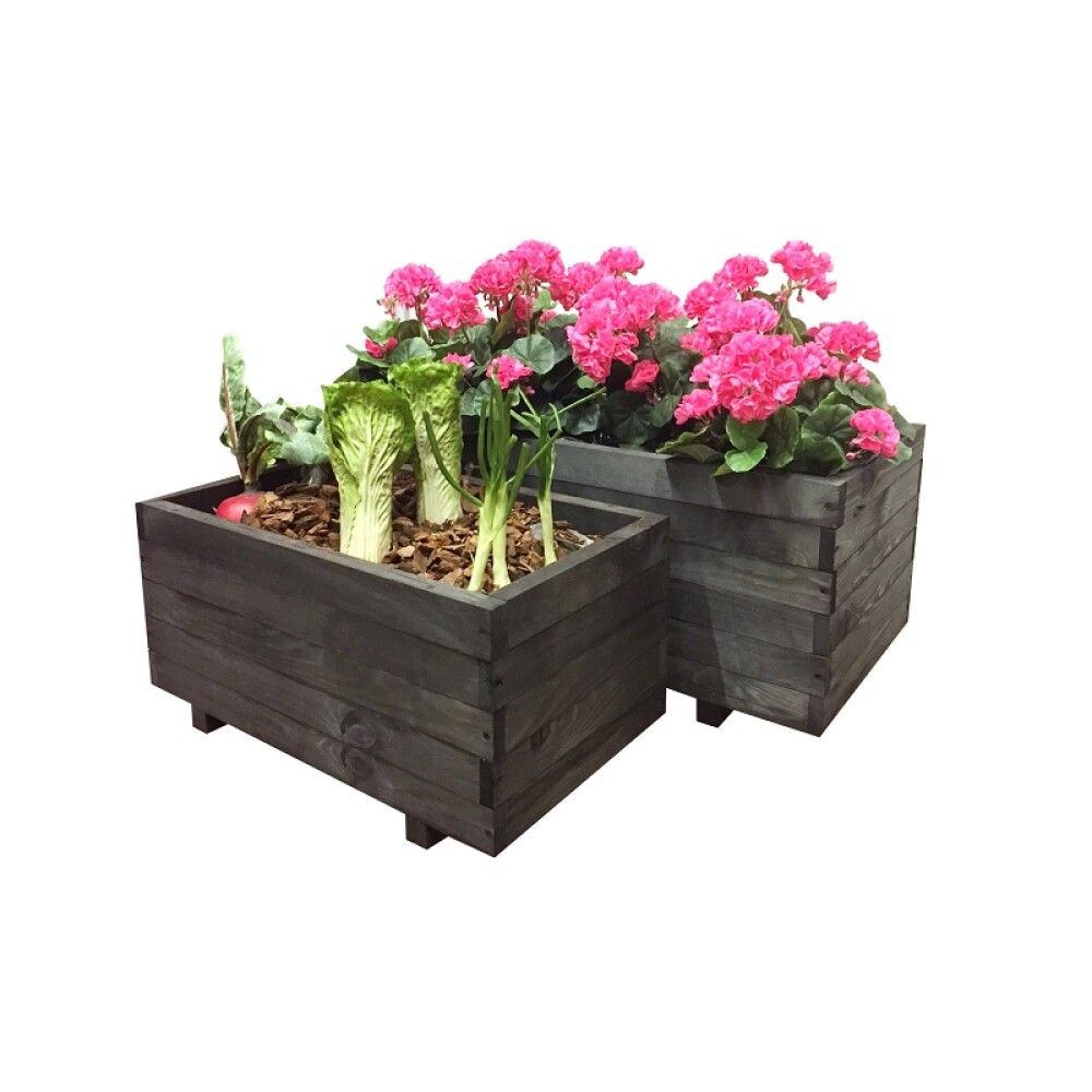 Gróðurkassar 2 stærðir Garden Life svartur