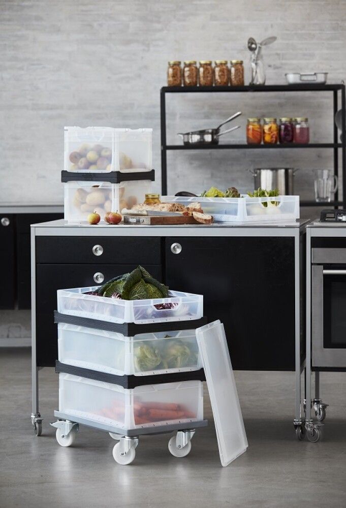 Lok með lömum fyrir geymslukassa 400x300x10 mm Surplus Syste