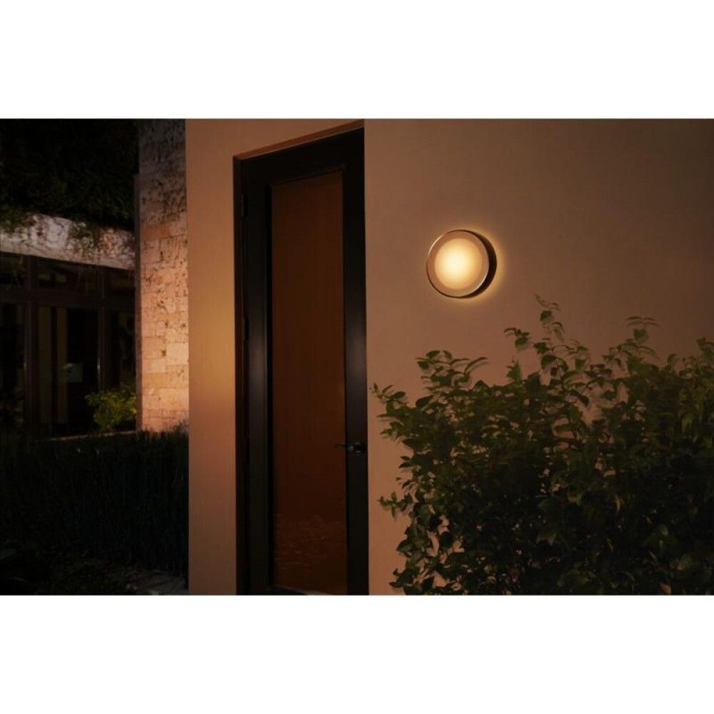 Veggljós LED Daylo 15W IP44 Philips Hue WCA Ø22 cm ál