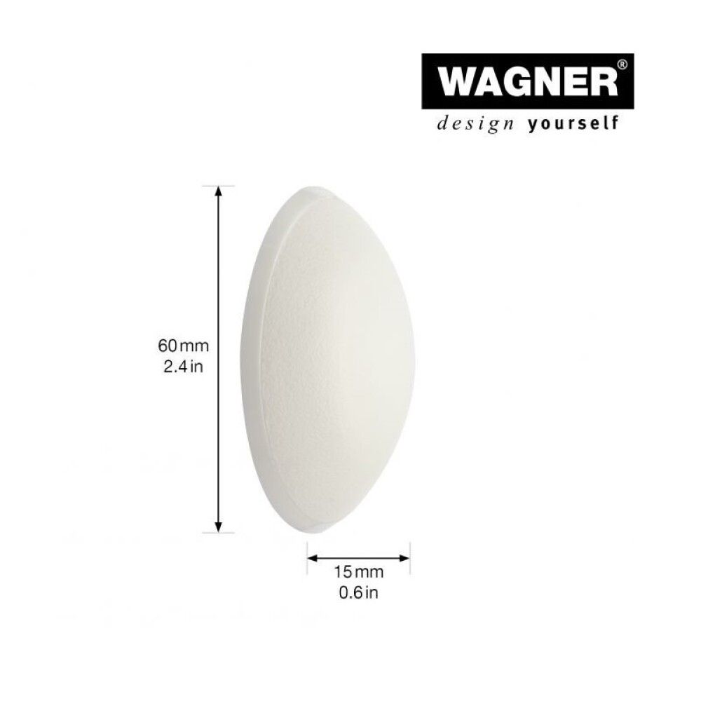 Hurðastoppari á vegg Wagner Ø60mm hvítur