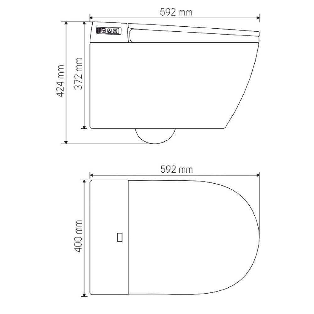 Vegghengt salerni án skolbrúnar Camargue Clean & Dry