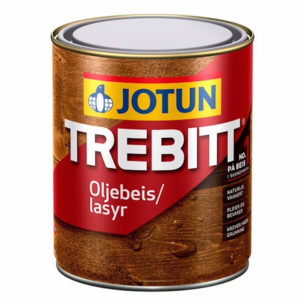 Hálfþekjandi Viðarvörn Oljebeis rauð 0,68L Jotun