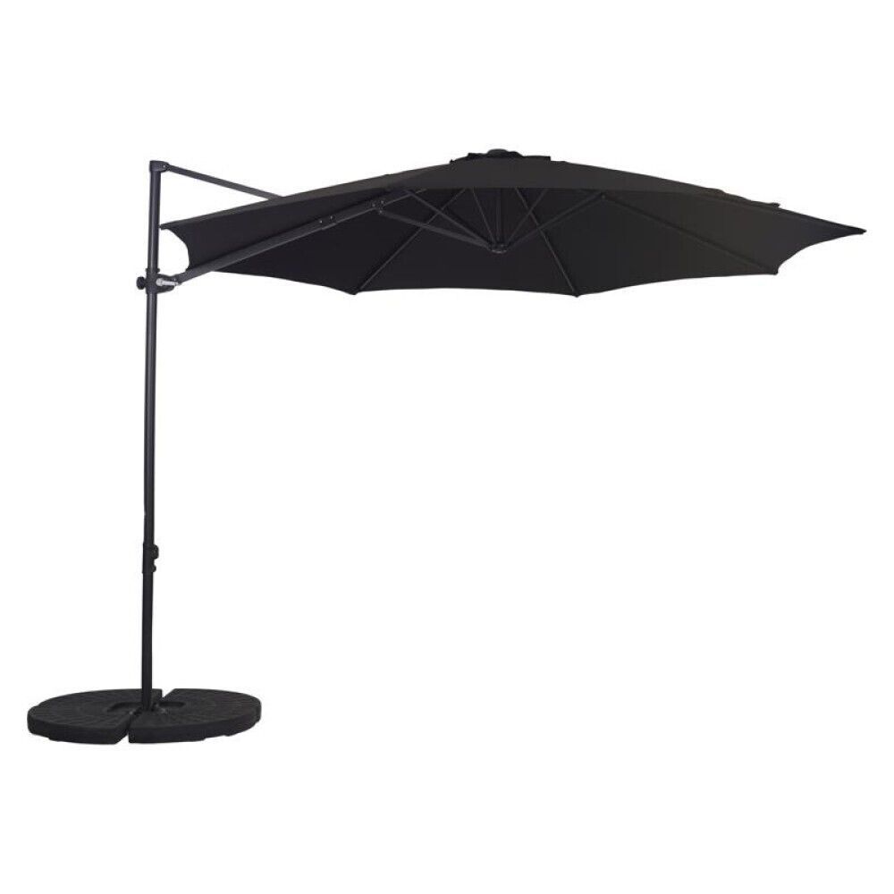 Sólhlíf hengi Ø3m svört