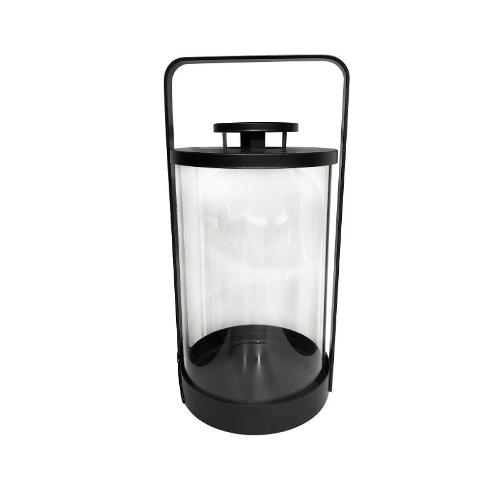 Lukt svört gler/málm 32cm Garden Life