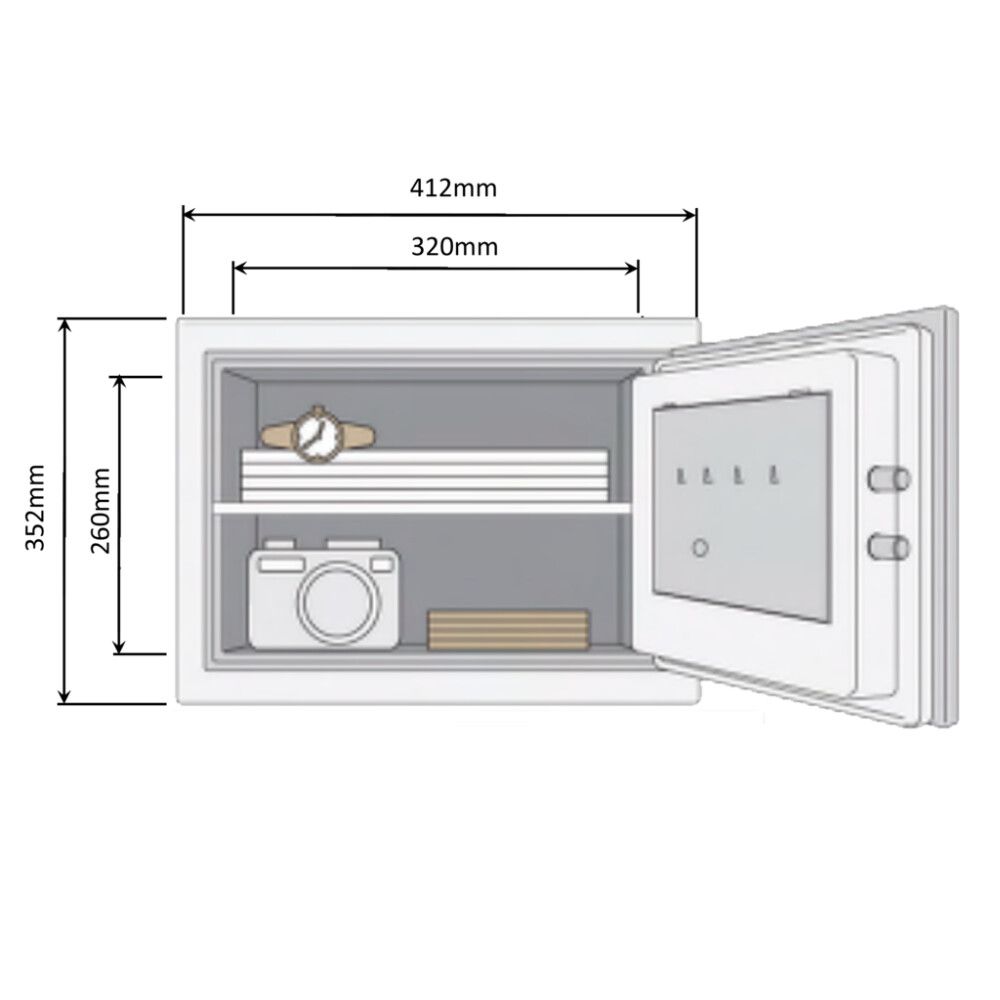 Peningaskápur 352x412x363 mm Yale
