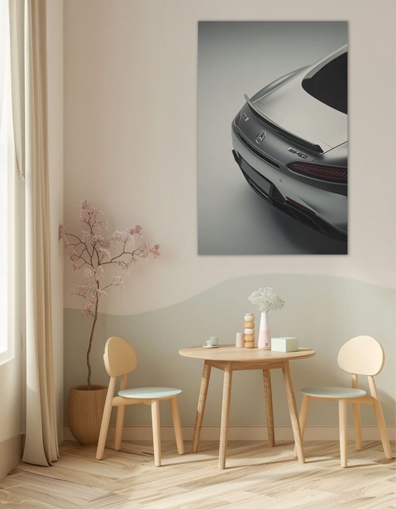 Hljóðvistarmynd sportbíll grár 800x1220x20 mm InEx