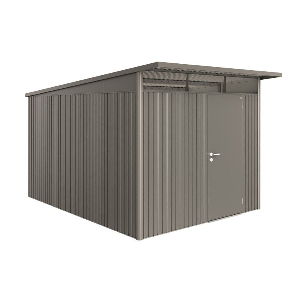 Geymsluskúr 8,37m² Avantgarde A8 kvartsgrár einföld hurð