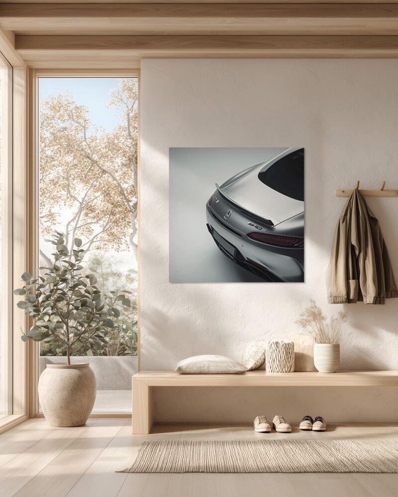 Hljóðvistarmynd sportbíll grár 1220x1220x20 mm InEx