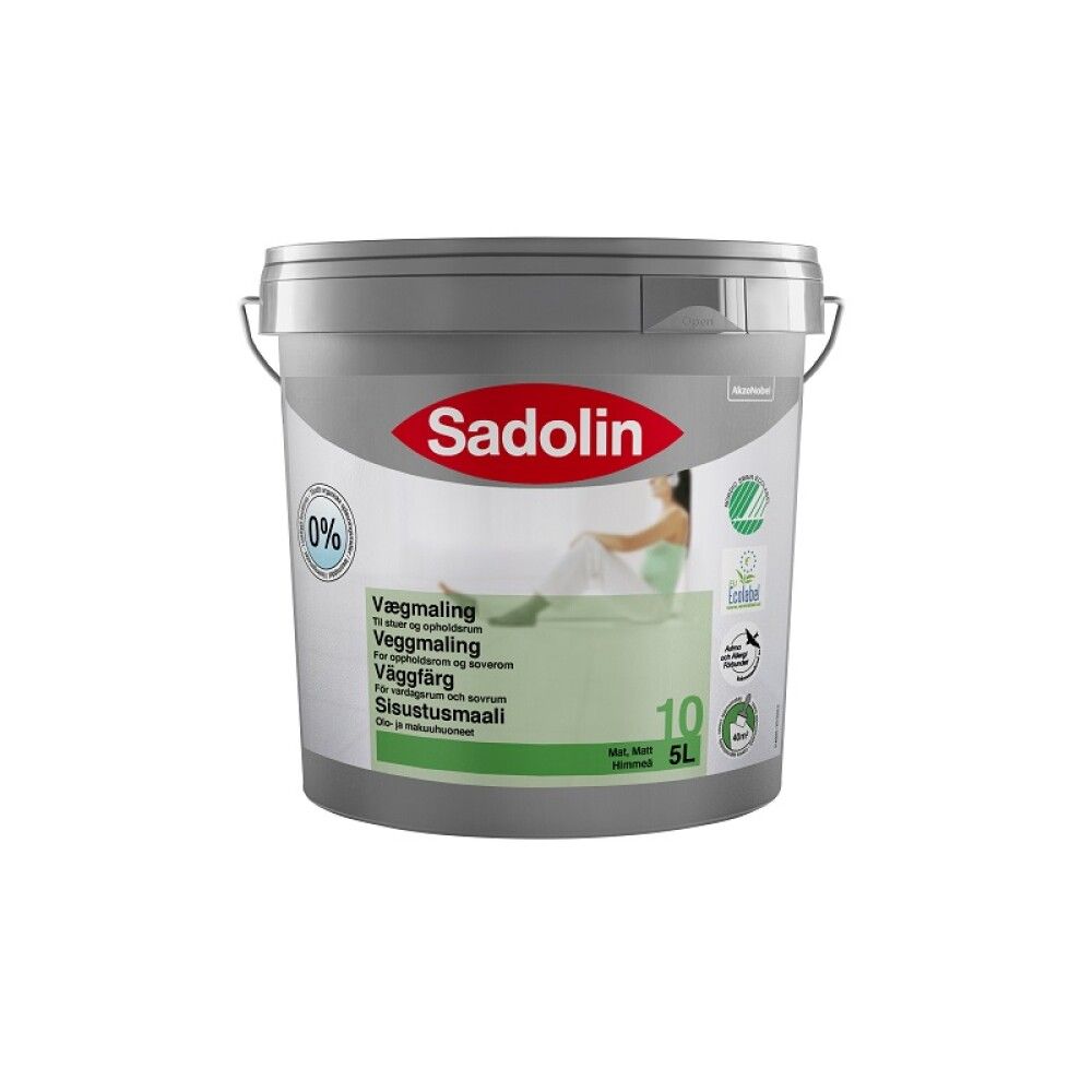 Veggmálning matt base clear 5L Sadolin
