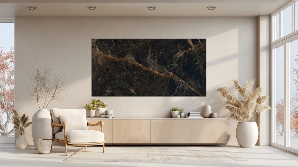 Hljóðvistarmynd marmari dökkur 2420x1220x20 mm InEx