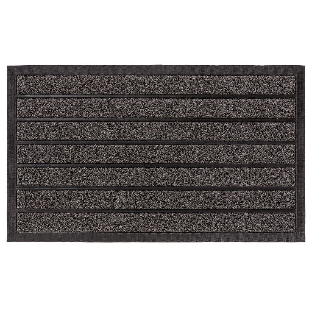 Útidyramotta 75x45 cm dökkgrá