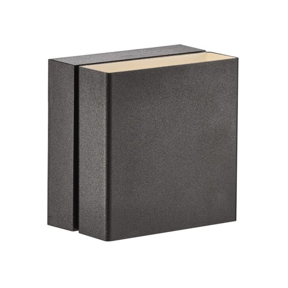 Veggljós LED Turn svart 15x15 cm