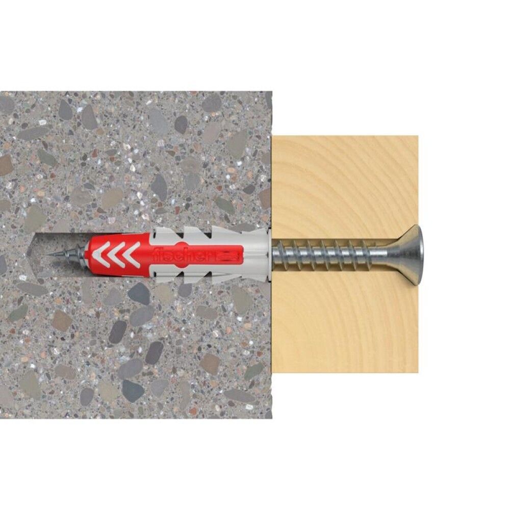 Tappar alhliða Duopower Fischer 6x30mm 12stk með skrúfum