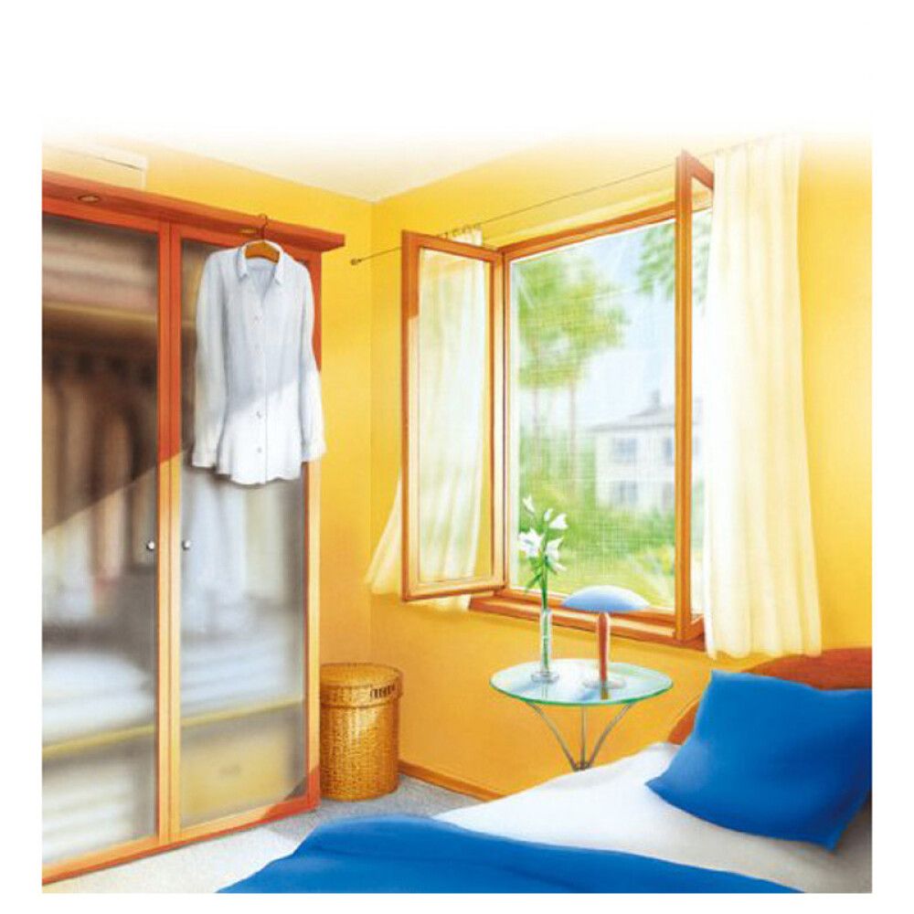 Skordýranet  130x130cm Tesa Insect Stop Comfort hvítt