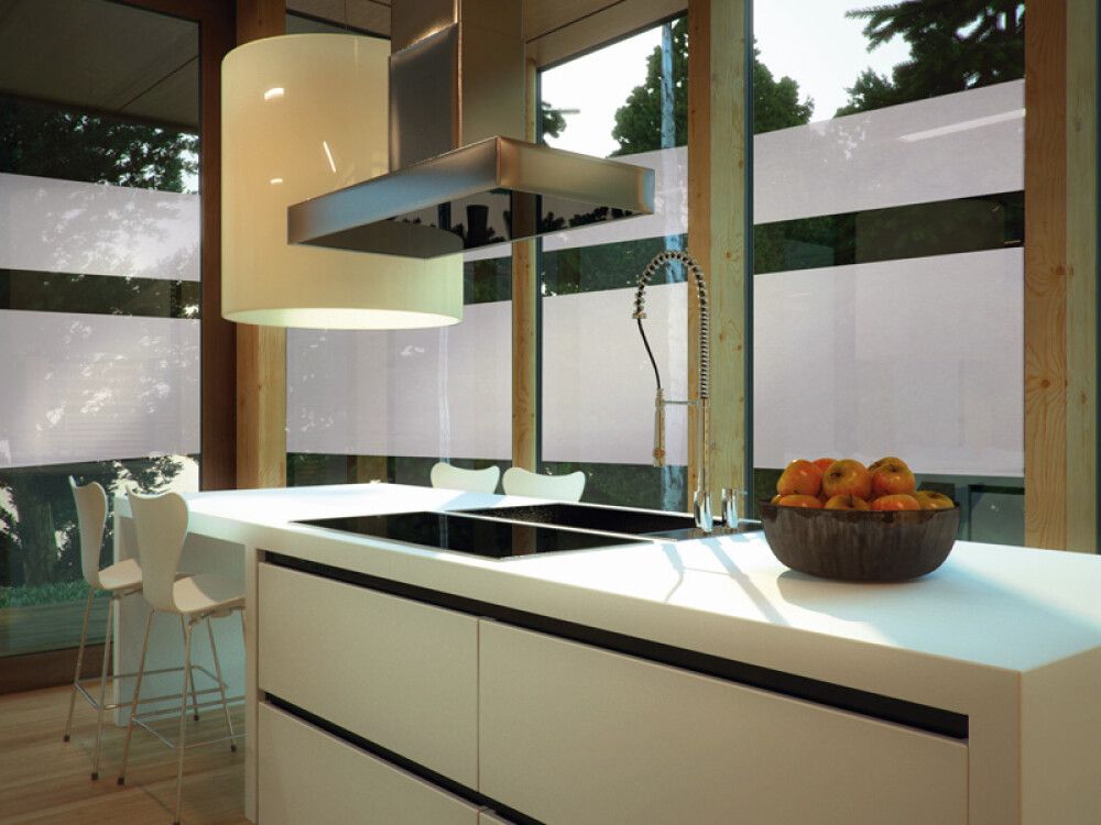 Filma static milky, 90cmx1.5m gegnsæ