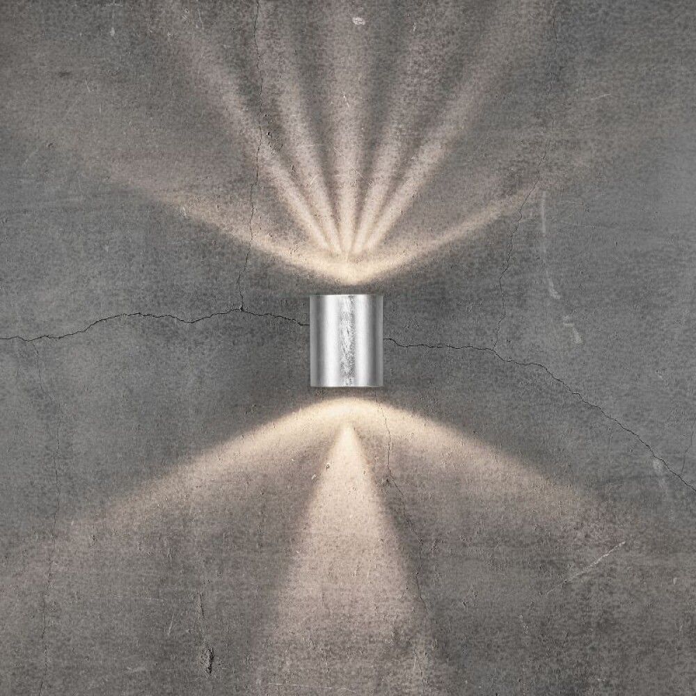 Veggljós LED 2x5W Canto 10,4cm galv. stál