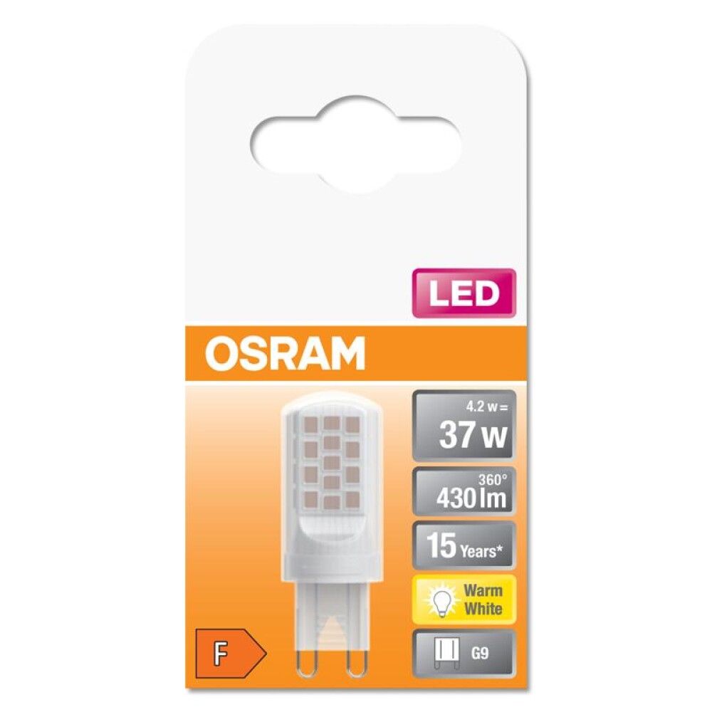 Ljósapera LED G9 2700K Osram 4,2W Ø1,9 mm