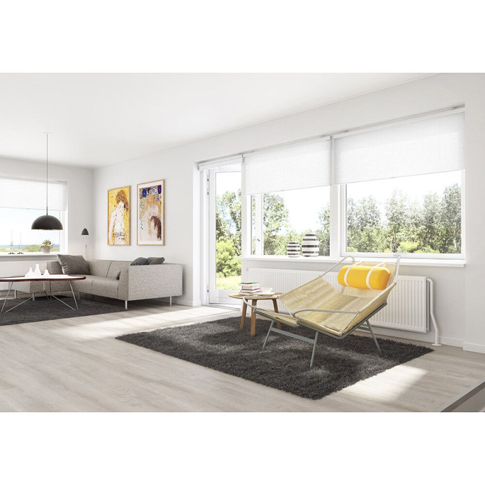 Plíseruð gardína 80x210 cm Debel Touch hvít