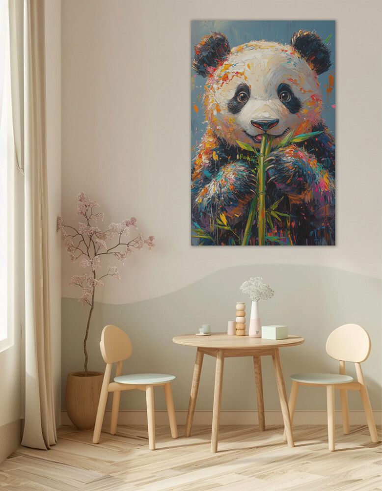 Hljóðvistarmynd pandadýr 800x1220x20 mm InEx