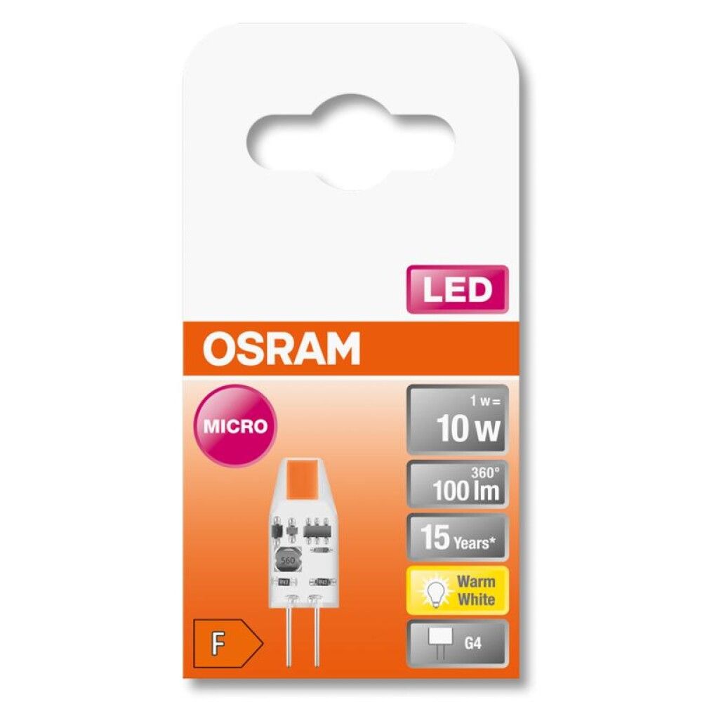 Ljósapera LED G4 2700K Osram 1W Ø1 mm