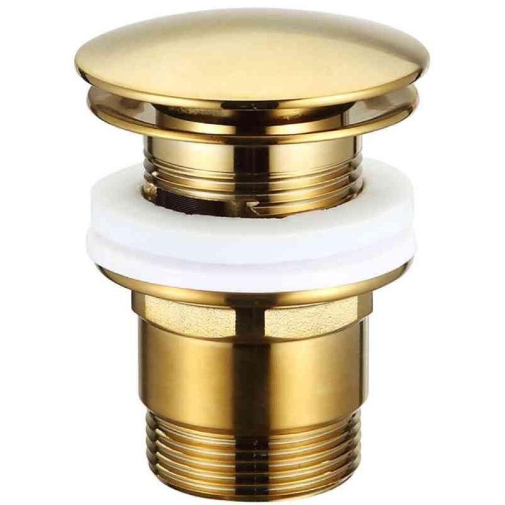 Botnventill PushPopup Ø66mm gylltur