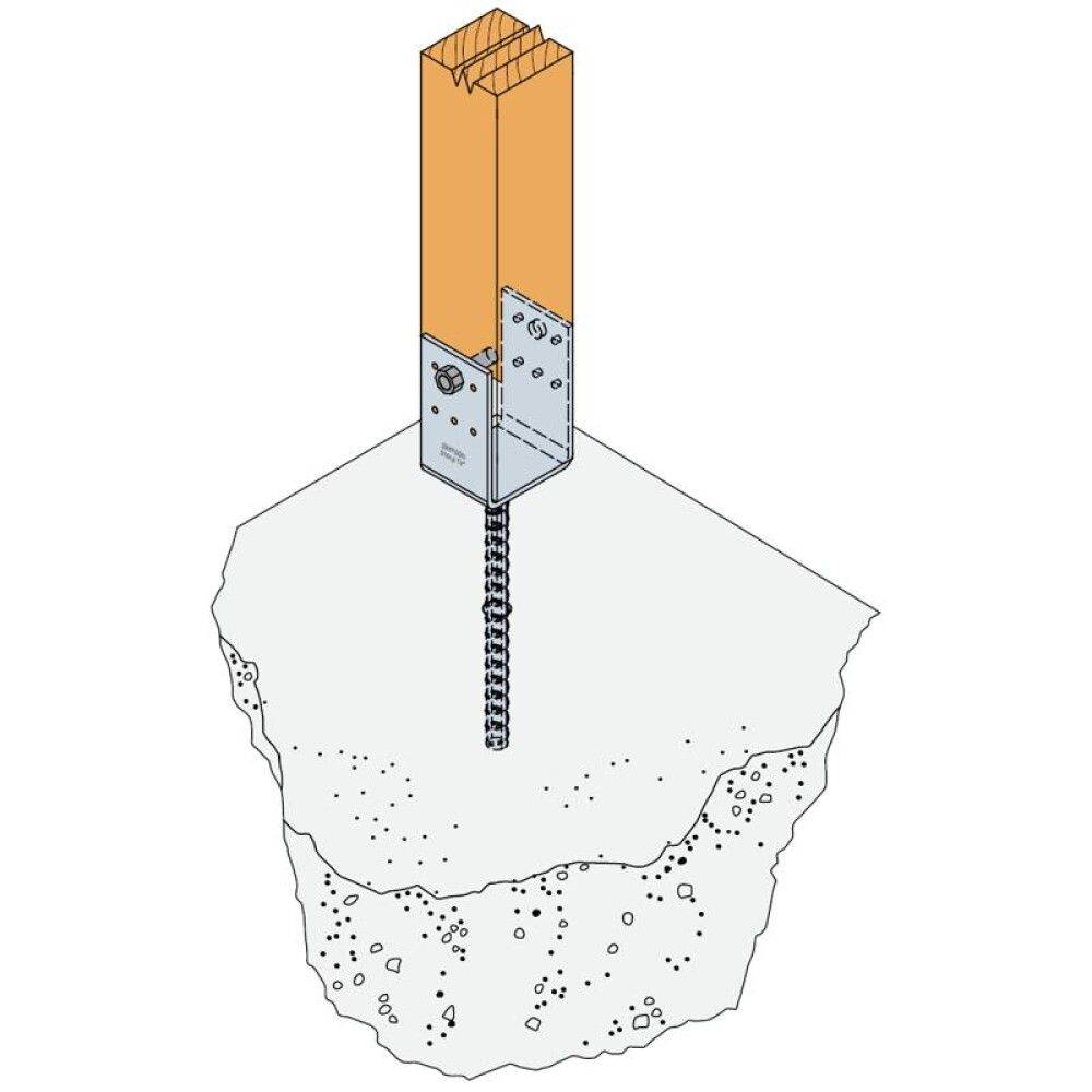 Súluskór 48x40x372mm Simpson Strong-Tie galv.