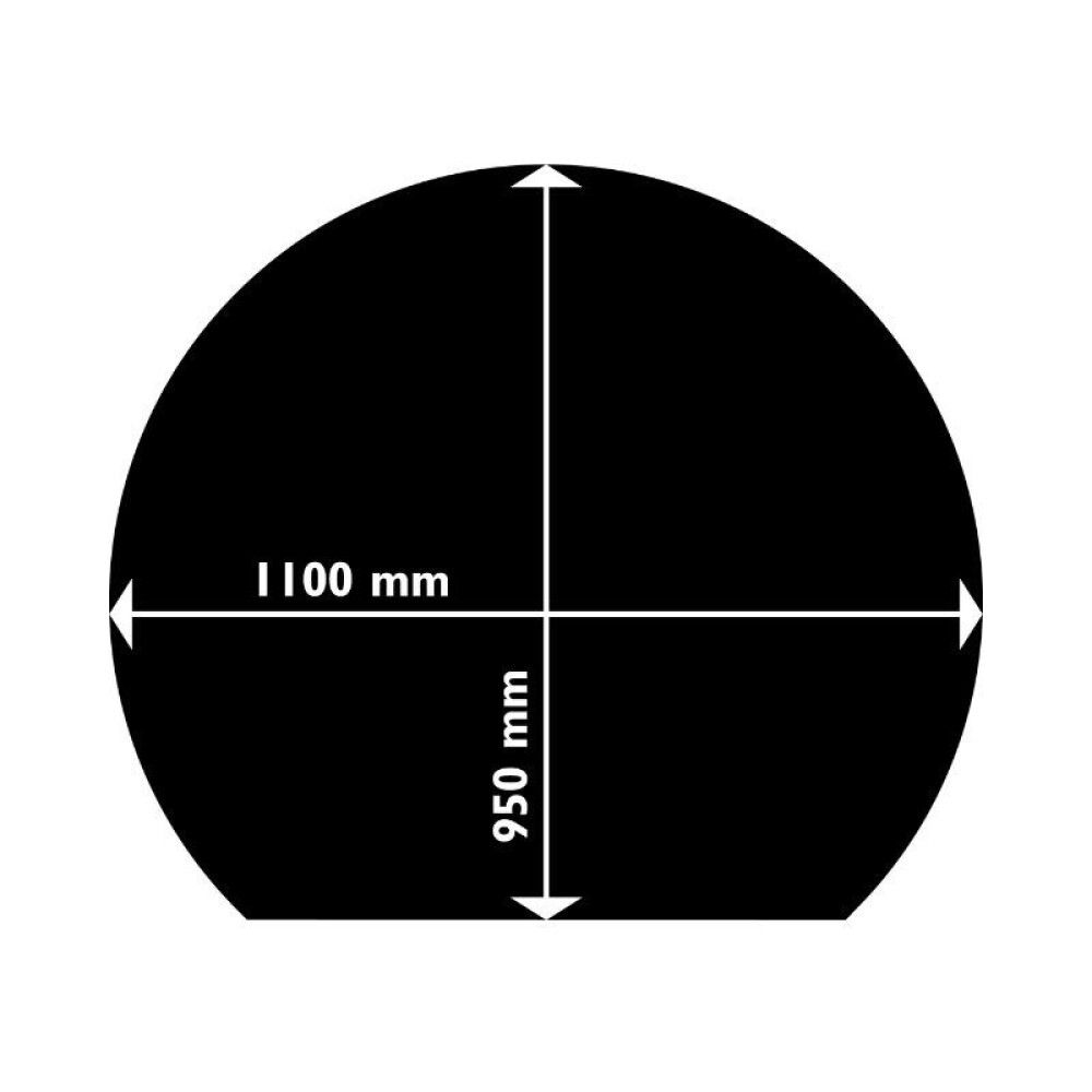 Gólfplata fyrir kamínu stál Aduro 110x95 cm