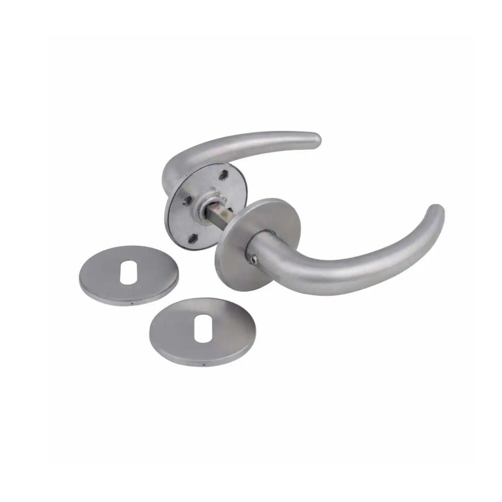 Hurðarhúnn Coupe burstað stál