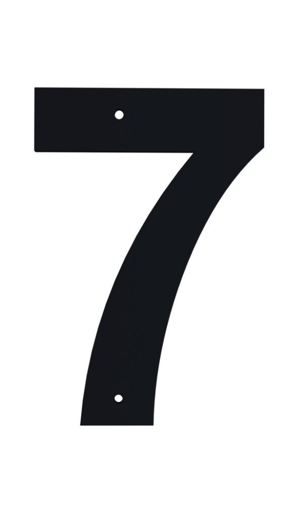 Húsnúmer nr. 7 Allux 10 cm svart