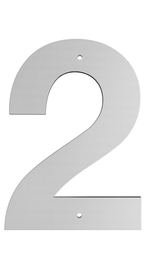 Húsnúmer nr. 2 Allux 10 cm galv.