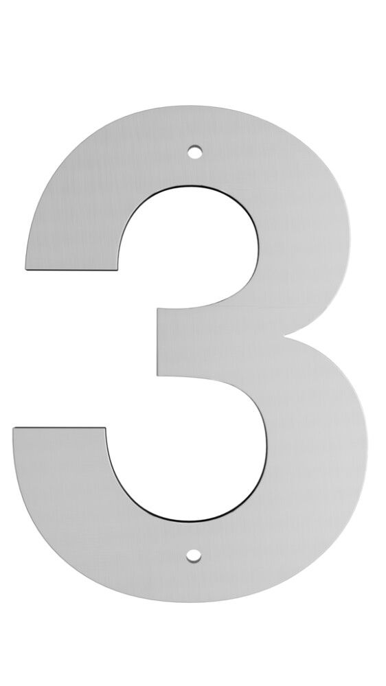 Húsnúmer nr. 3 Allux 10 cm galv.