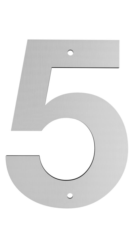 Húsnúmer nr. 5 Allux 10 cm galv.
